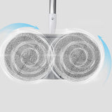 Mopa Limpieza Giratoria, Tubo Extensible, Uso en Seco y Mojado, Depósito de 200ml, Discos Giratorios de Microfibra, 150 RPM, Muy Silencioso, Hasta 40 mins de Uso, 35 Ancho x 124 cm Alto