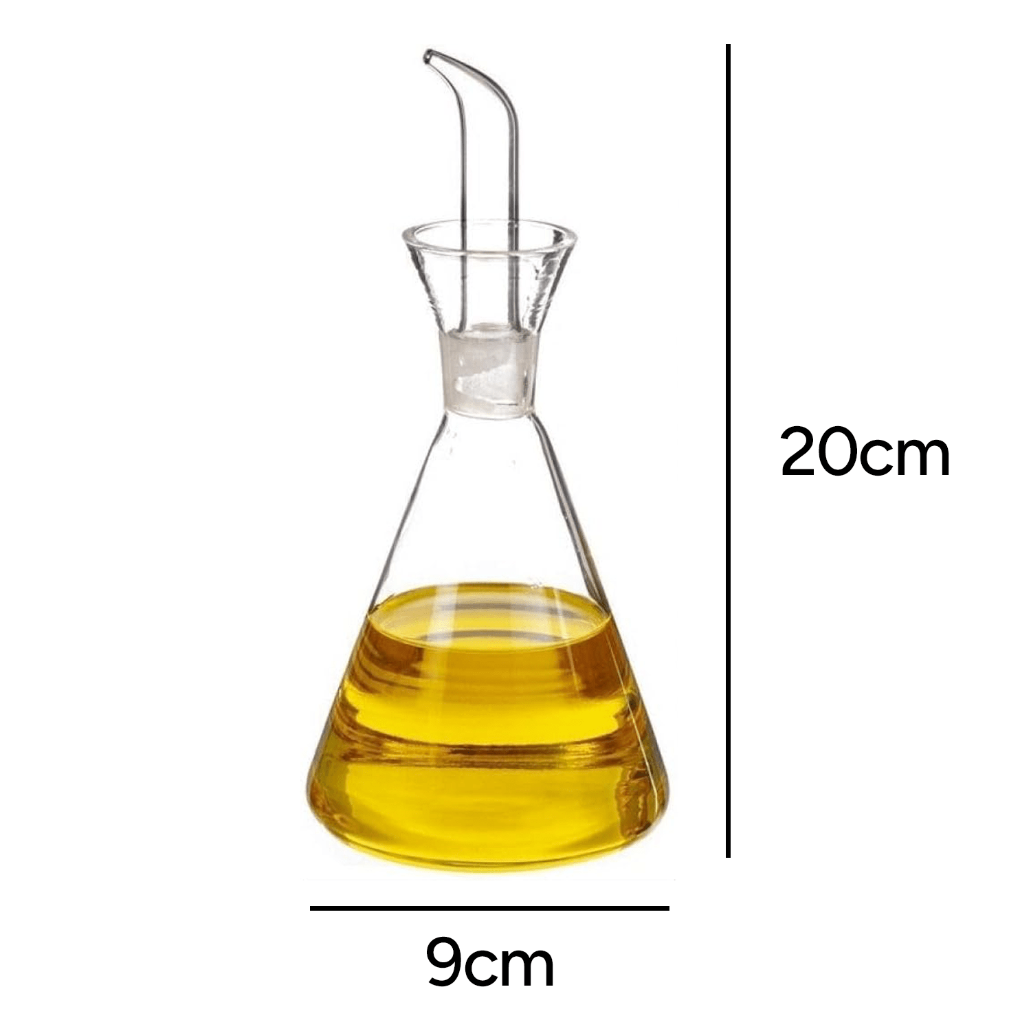 Aceitera Antigoteo de Vidrio Resistente, Dispensador de Boquilla Única Sin Goteo, Ideal para Aceite, Vinagre, Aderezos