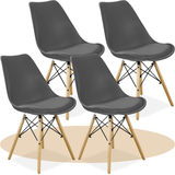 Sillas para Comedor, Sillas para Cocina con Asiento Blando, Tapizado y Patas Resistentes de Madera de Haya, Sillas Nórdicas Minimalistas, 49.5 x 44 x 79.5 cm