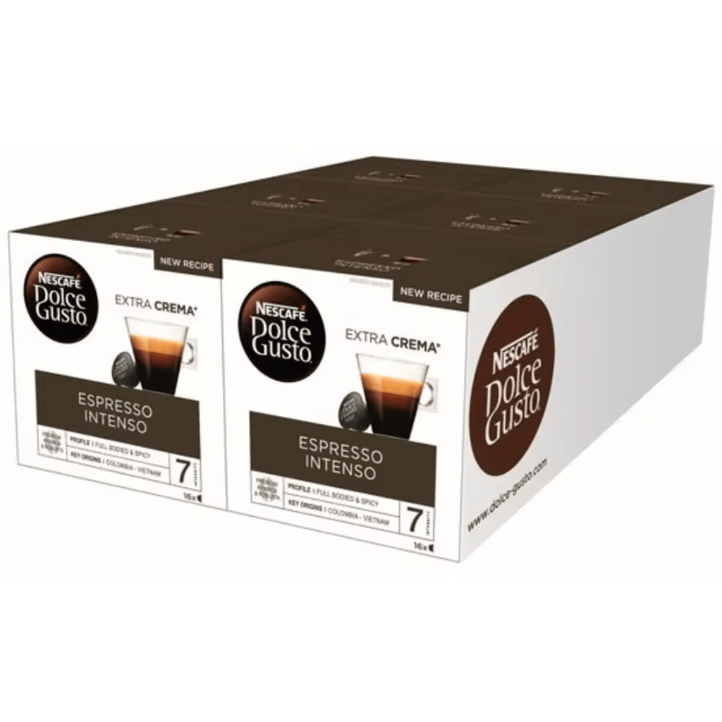 Nescafé Dolce Gusto, Café Espresso Intenso, Intensidad 7, Especiado y Con Cuerpo, 16/48/96 Cápsulas