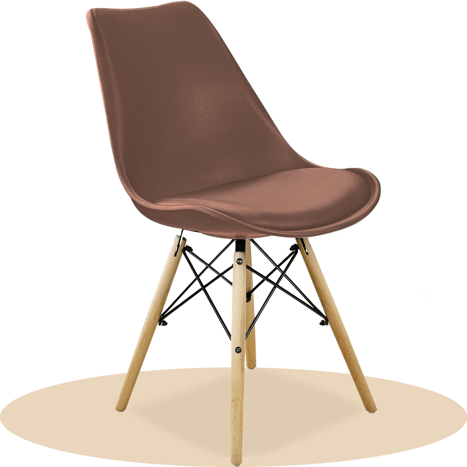 Sillas para Comedor, Sillas para Cocina con Asiento Blando, Tapizado y Patas Resistentes de Madera de Haya, Sillas Nórdicas Minimalistas, 49.5 x 44 x 79.5 cm