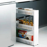Carrito de Almacenamiento de 3 Alturas con Ruedas para moverlo Facilmente, Carrito Organizador de 54,3 x 12,4 x 72 cm, Ideal para Cocina y Baño, Ocupa poco Espacio, Robusto y Duradero