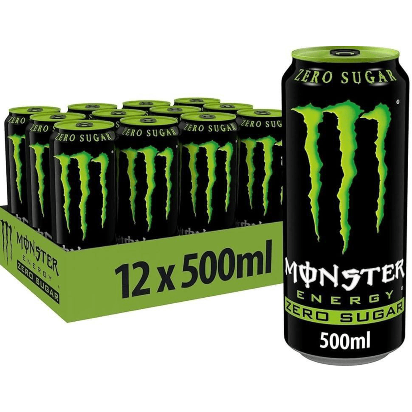 MONSTER ENERGY Bebida Energética, Refresco Energético, Pack 12/24 Latas de 500ml