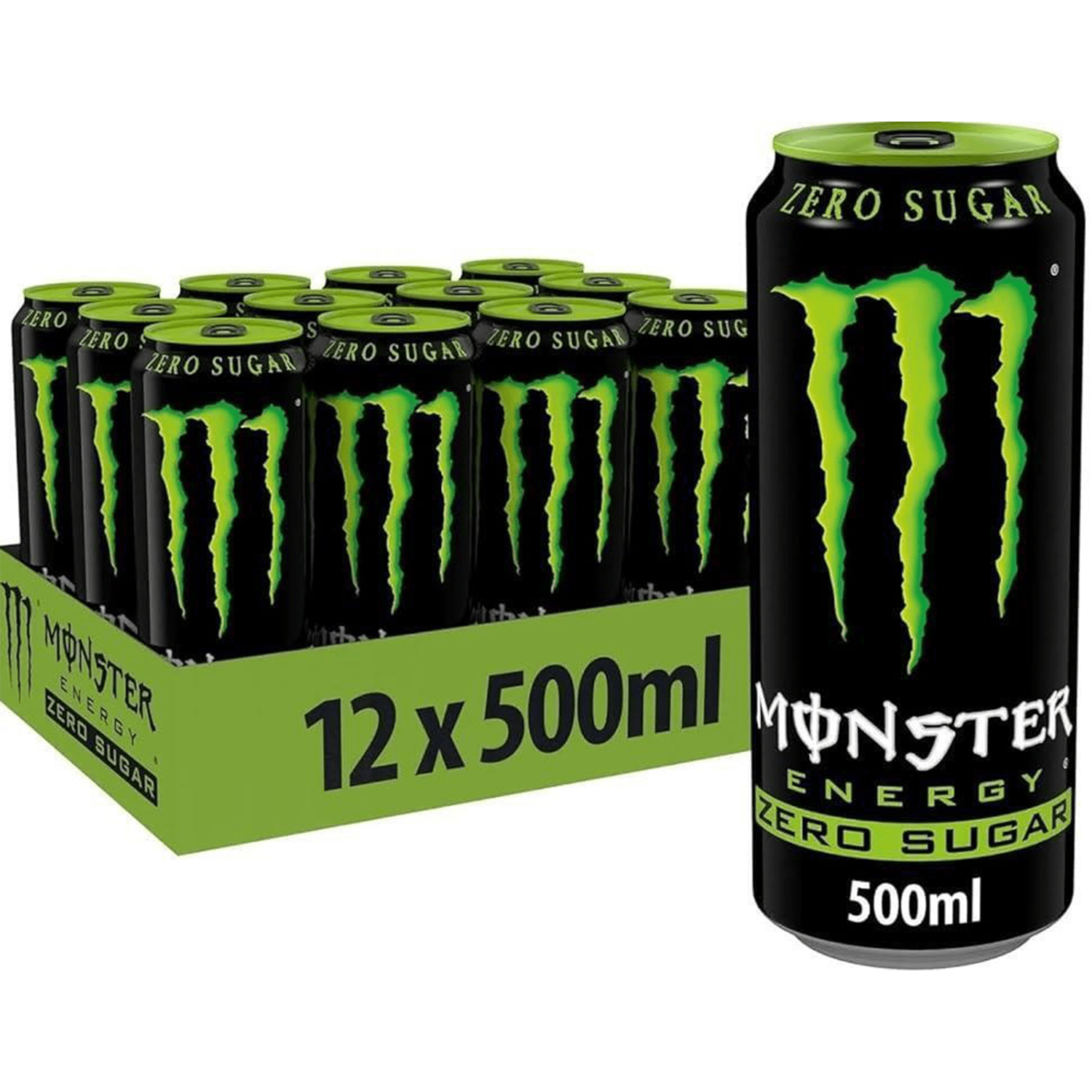 MONSTER ENERGY Bebida Energética, Refresco Energético, Pack 12/24 Latas de 500ml