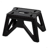AKTIVE Taburete Plegable Multiusos Portátil con Diseño Antideslizante y Estructura Resistente para Hogar, Cocina y Camping, Soporta Hasta 150kg, 39 x 27 x 23 cm, Negro