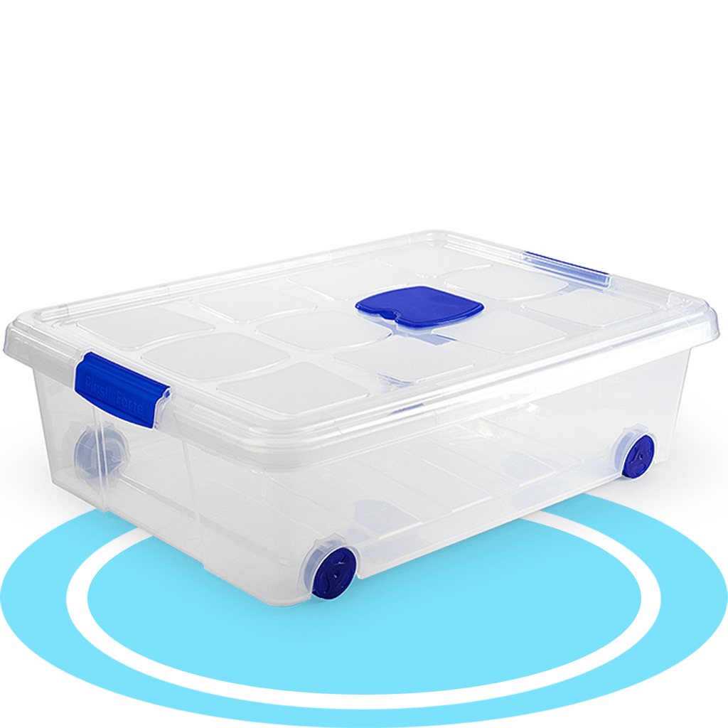 Caja Almacenamiento plástico para Guardar y Ordenar Juguetes, Libros, Documentos, Ropa, Mantas. Cierre Hermético, Gran Capacidad y Resistencia