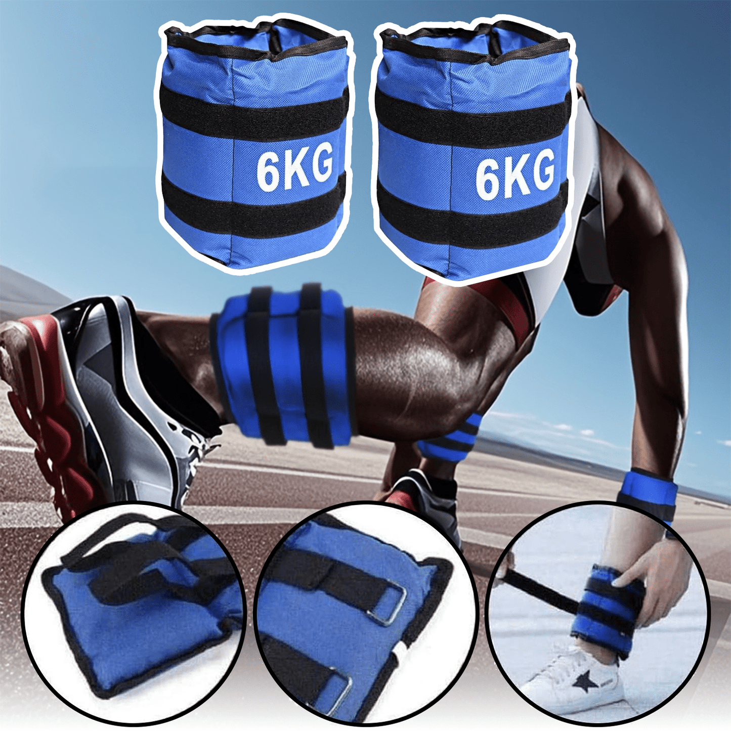 Pesas de Tobillo y Muñecas ideales para Correr, Footing, Movimiento Físico y Gimnasio, Incrementa la Intensidad de tus Ejercicios, Correas Ajustables y Cierre Fácil, Transpirables e Inodoros, Resistentes al Desgarro y Cómodos para la Piel