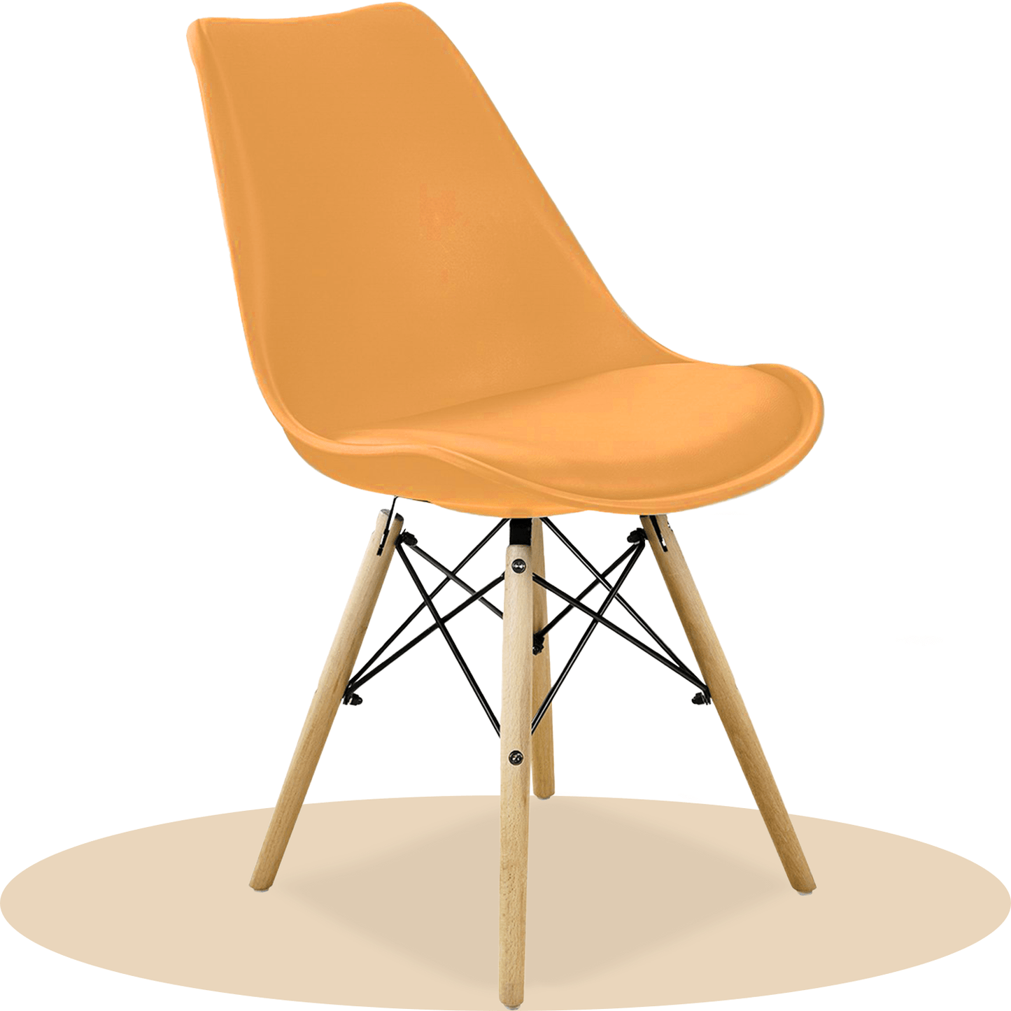 Sillas para Comedor, Sillas para Cocina con Asiento Blando, Tapizado y Patas Resistentes de Madera de Haya, Sillas Nórdicas Minimalistas, 49.5 x 44 x 79.5 cm