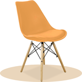 Sillas para Comedor, Sillas para Cocina con Asiento Blando, Tapizado y Patas Resistentes de Madera de Haya, Sillas Nórdicas Minimalistas, 49.5 x 44 x 79.5 cm