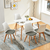 1/2/4/6 Unidad Sillas para Comedor, Sillas para Cocina con Asiento Blando, Tapizado y Patas Resistentes de Madera de Haya, Sillas Nórdicas