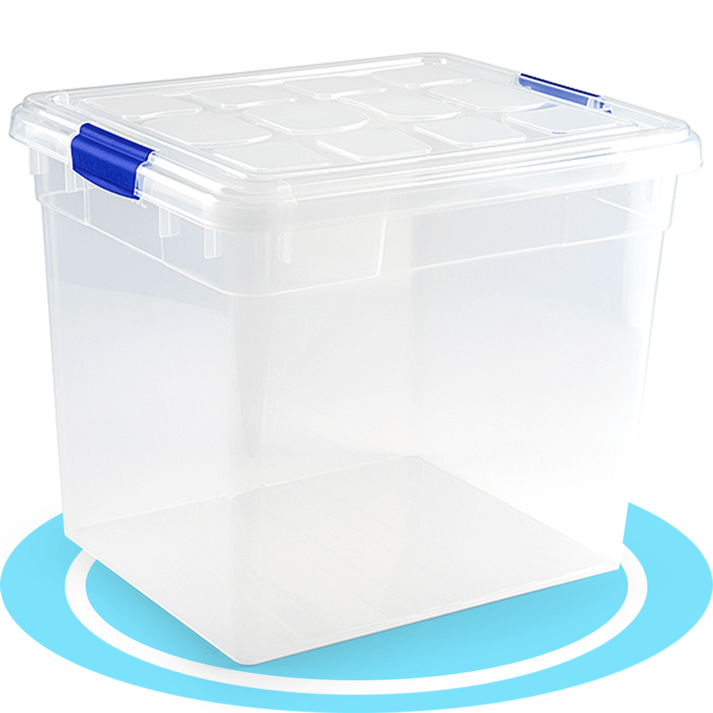 Caja Almacenamiento plástico para Guardar y Ordenar Juguetes, Libros, Documentos, Ropa, Mantas. Cierre Hermético, Gran Capacidad y Resistencia