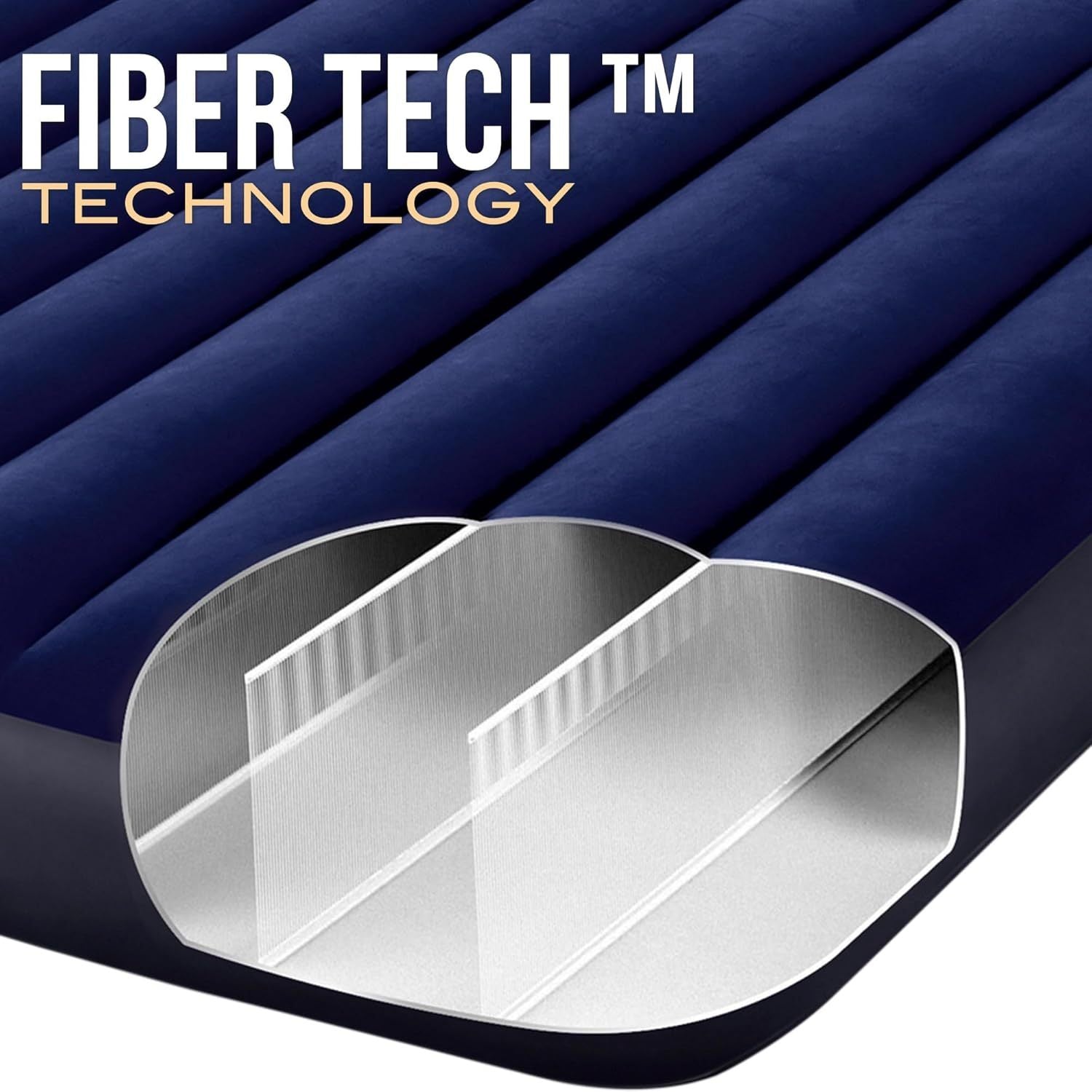 INTEX Colchón Hinchable, Colchon Inflable, Rápido Hinchado, Alta Resistencia con Extra de Firmeza, Comodidad y Durabilidad, Apto para Interior y Exterior, Hecho de Miles de Fibras de Poliéster que no se Estiran ni por el Tiempo ni por el Uso