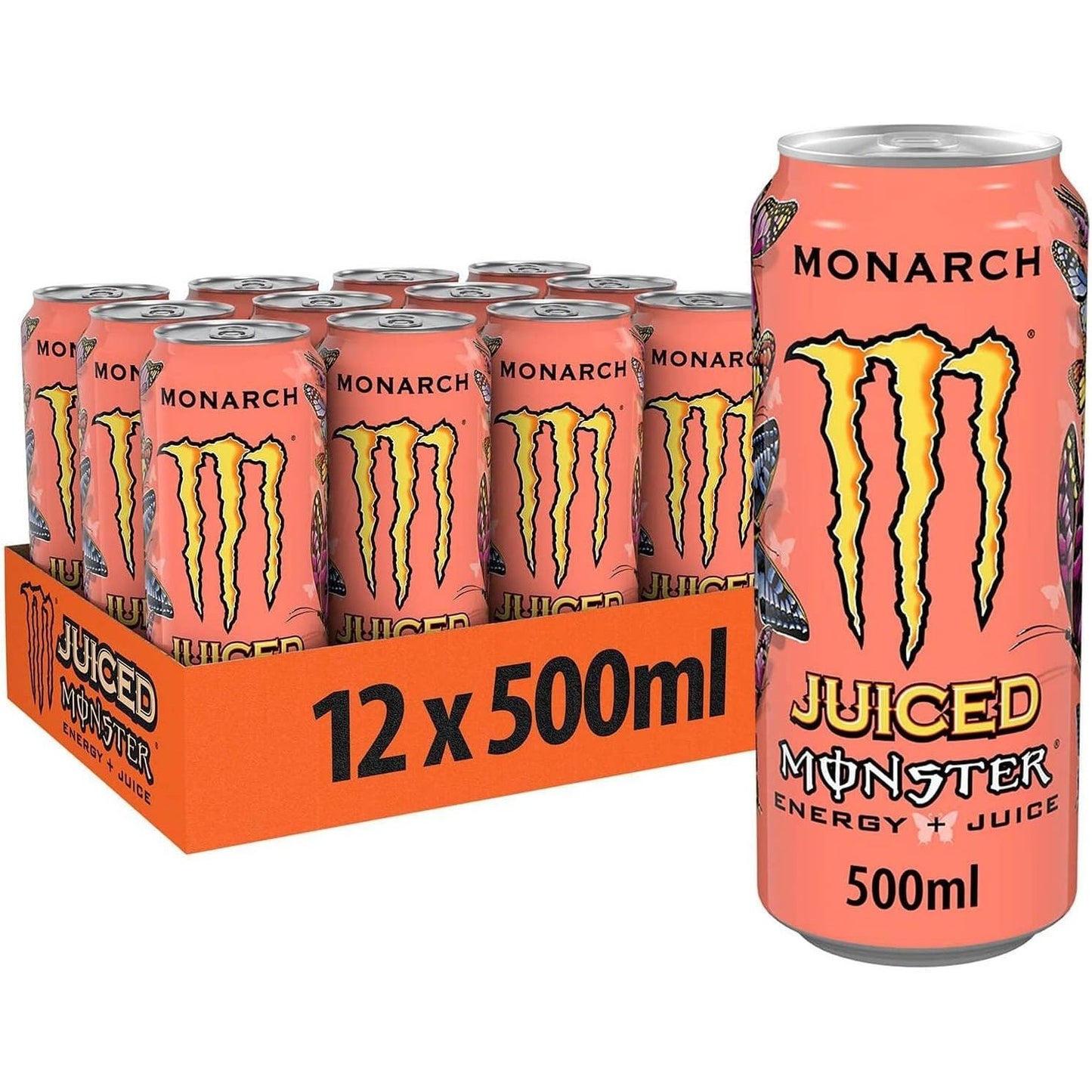 MONSTER ENERGY Bebida Energética, Refresco Energético, Pack 12/24 Latas de 500ml