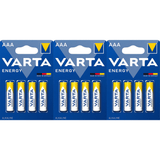 Pilas AAA Alcalinas de Alto Rendimiento, VARTA Energy, Larga Duración, Energía Continua, Ideal para Controles Remotos, Juguetes Electrónicos, Linternas, Lámparas, Relojes, Cámaras y Otros Dispositivos de Uso Diario - VARTA