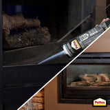 Pattex Silicona Barbacoas y Chimeneas, Para Interior y Exterior, Adherencia Excelente, Larga Duración, Color Gris, 500g