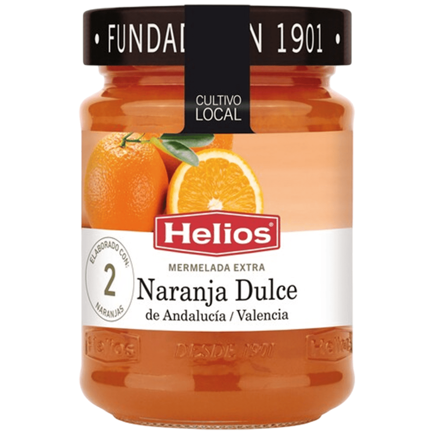 HELIOS Mermelada de Naranja Dulce, Mermelada Extra Elaborada con Naranjas de Valencia y Andalucia, Sin Colorantes ni Conservantes, 340g por Tarro