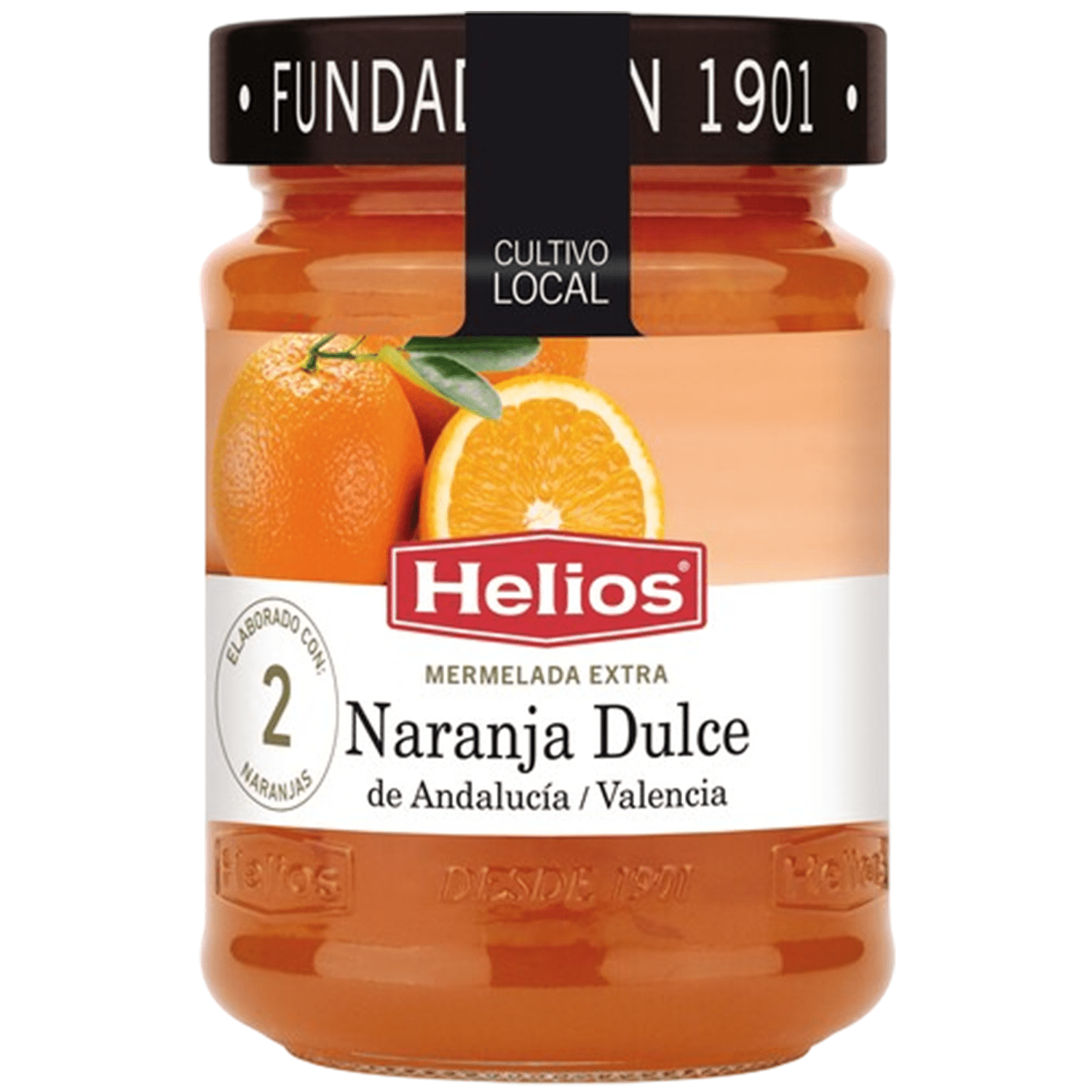 HELIOS Mermelada de Naranja Dulce, Mermelada Extra Elaborada con Naranjas de Valencia y Andalucia, Sin Colorantes ni Conservantes, 340g por Tarro