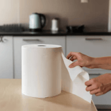 Rollo Papel Cocina Multiuso de 2 Capas, Rollo de Toallas de Papel, Resistente y Muy Absorbente, Hecho con Celulosa Pura, Hasta 280 Usos, 70 metros
