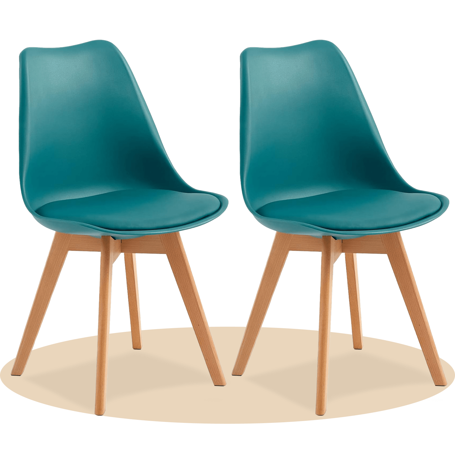 1/2/4/6 Unidad Sillas para Comedor, Sillas para Cocina con Asiento Blando, Tapizado y Patas Resistentes de Madera de Haya, Sillas Nórdicas