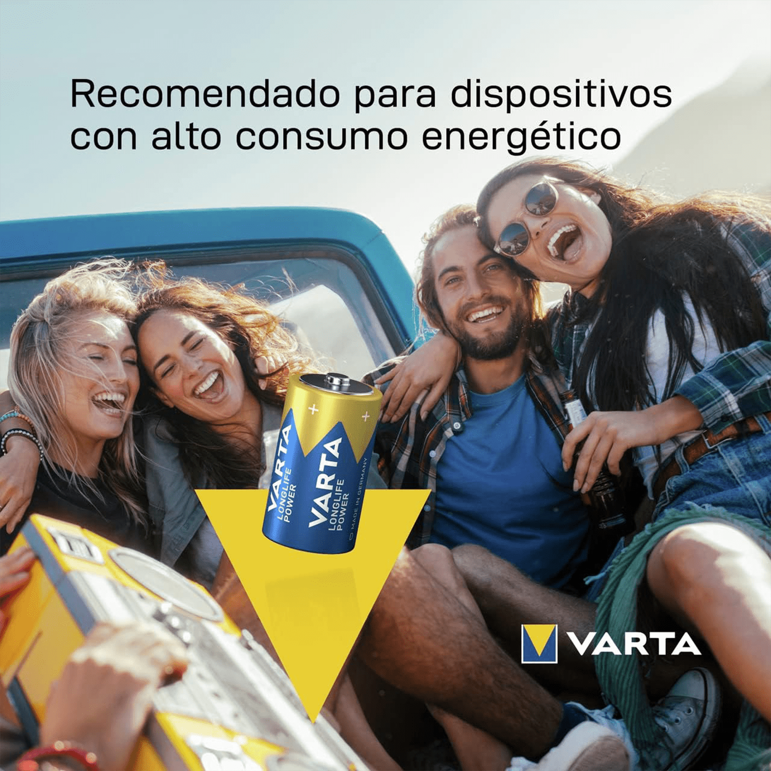 Pilas D Alcalinas de Alto Rendimiento, VARTA Longlife Power, Ultra Larga Duración, Energía Potente y Continua, Ideal para Linternas de Alto Consumo, Radios Portátiles, Juguetes Grandes, Equipos de Sonido y Dispositivos Industriales - VARTA