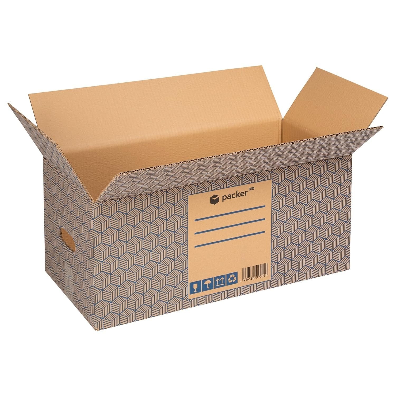 Pack 10 Cajas Carton para Mudanzas y Almacenaje Ultra Resistentes con Asas