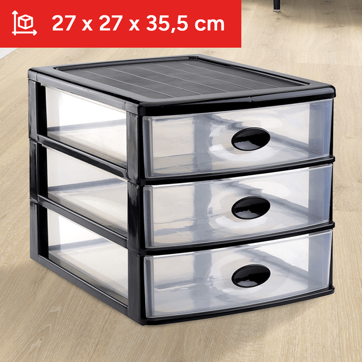 Cajonera Plastico, Organizador de Cajones, Cajones de Almacenamiento de Plástico Transparente, Cajonera de Escritorio, Organizadores Apilables e Impermeables para Ropa, Zapatos, Juguetes y Objetos, Cajas de Clasificación Resistentes