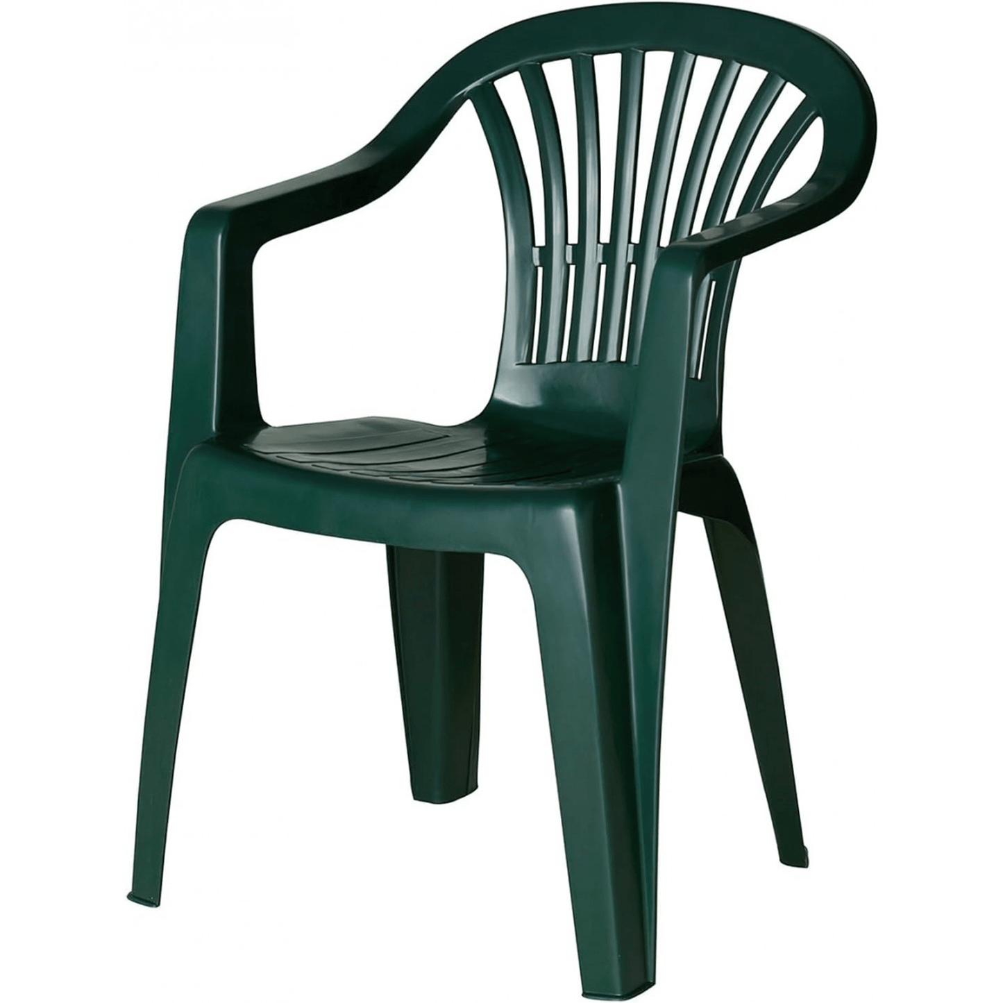 Silla Jardín Exterior de Plástico Resistente, Ideal para Jardín, Patio, Playa o Camping, Apilables, 55 x 53 x 82 cm