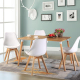 Sillas para Comedor, Sillas de Cocina con Asiento Blando, Tapizado y Patas Resistentes de Madera de Haya