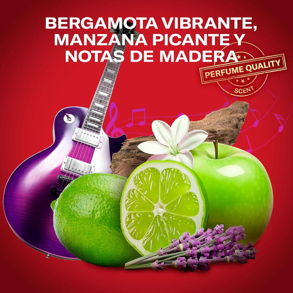 Old Spice Rockstar Pack 6 Desodorante en Barra Para Hombres, Fresco 24 Horas, Ideal para Uso Diario, Perfume Duradero, Sin Aluminio, Fragancia Excepcional a Bergamota, Manzana y Madera, Protección Contra El Mal Olor, 50ml por Barra