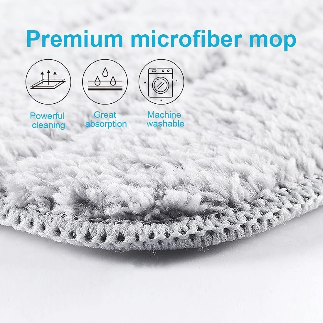 Fregona y Cubo de Limpieza Escurridor con Compartimentos, Cabezal Plano y Flexible Rotación 360. Cubo Escurrefacil. Recipiente Auto Limpiante que Permite el Lavado y Secado de la Mopa. Se puede usar en Seco o en Mojado. Ideal para Limpiar Suelos, Paredes