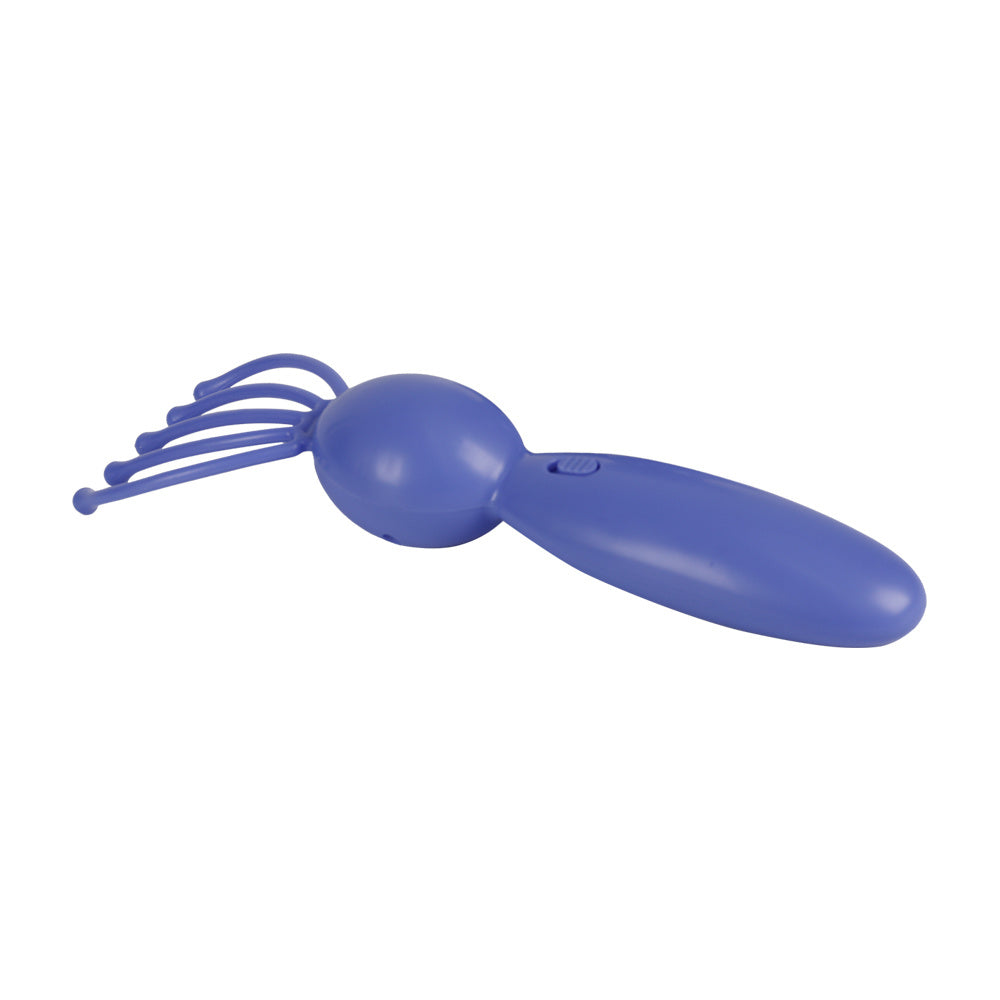 Masajeador Capilar con Vibración Suave, Porporciona Masaja Relajante, Forma de Rastrillo para Llegar al Cuero Cabelludo, Perfecto para Llevar, Funciona con 2 Pilas AA (no incl.), 22,5 x 7 x 5 cm