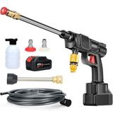 Pistola de Agua a Presión Multifunción con Batería Recargable, Boquilla Ajustable y Filtro Inoxidable, Ideal para Jardinería, Limpieza del Hogar y Lavado de Coches