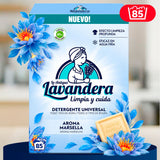 La Antigua Lavandera Detergente en Polvo para Ropa, Aroma Marsella, 85 Lavados