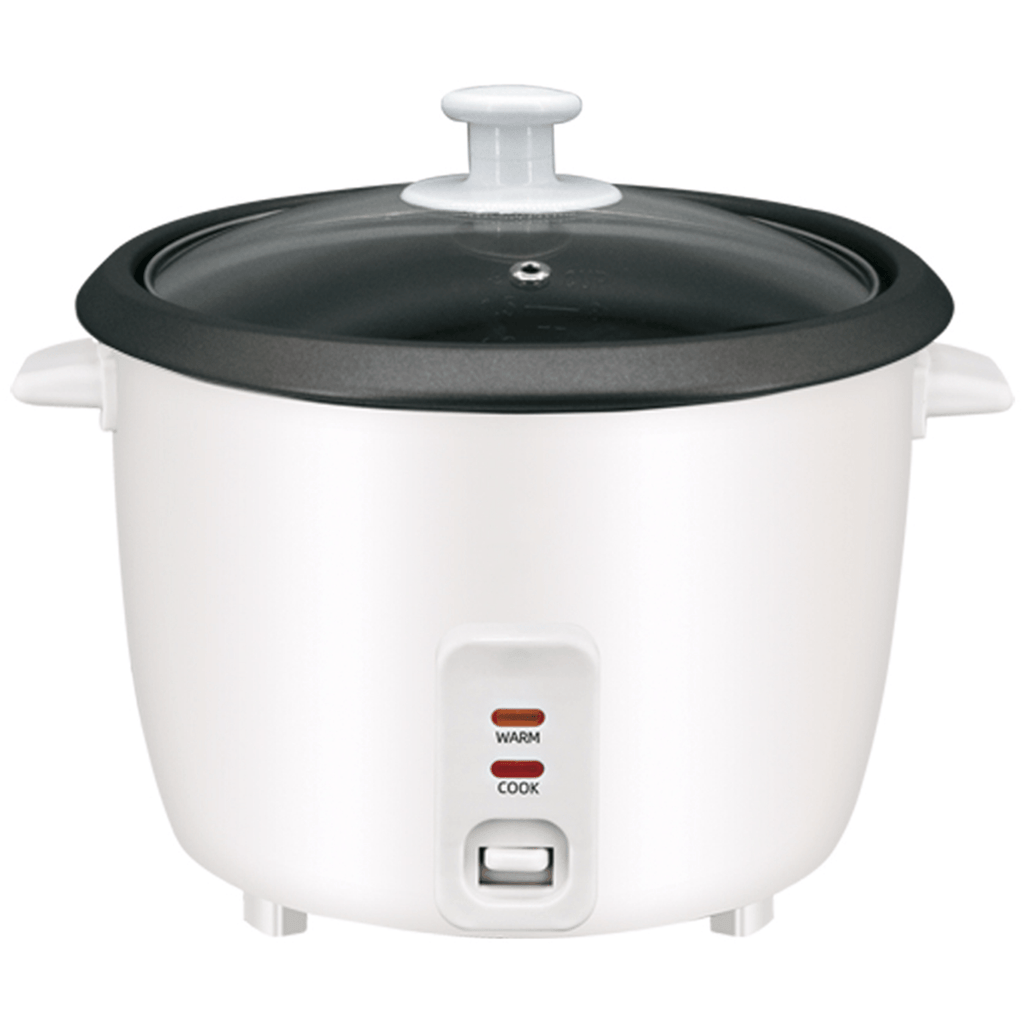 Hervidor de Arroz de Gran Capacidad, Arrocera con Función de Cocinar o Calentar, Contenedor Interno con Recubrimiento Antiadherente, Tapa de Vidrio Transparente, Indicador luminoso
