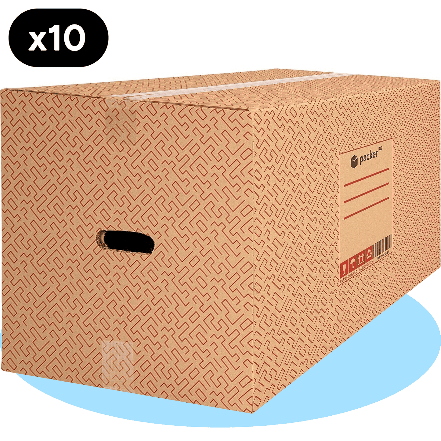 Pack 10 Cajas Carton para Mudanzas y Almacenaje Ultra Resistentes con Asas