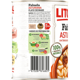 LITORAL Fabada Asturiana, Plato Preparado de Fabada Asturiana con Embutido Selecto, 420g, Pack Ahorro de 6 Unidades