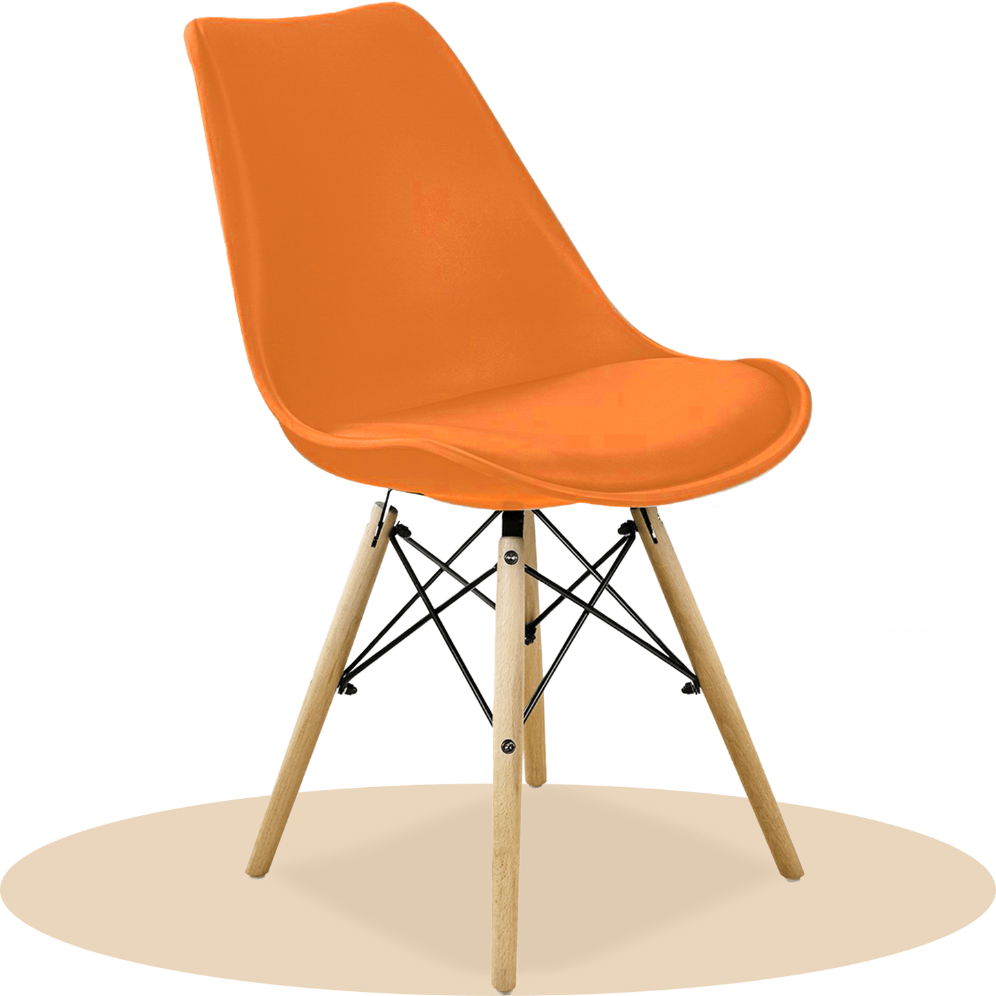 Sillas para Comedor, Sillas para Cocina con Asiento Blando, Tapizado y Patas Resistentes de Madera de Haya, Sillas Nórdicas Minimalistas, 49.5 x 44 x 79.5 cm