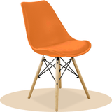 Sillas para Comedor, Sillas para Cocina con Asiento Blando, Tapizado y Patas Resistentes de Madera de Haya, Sillas Nórdicas Minimalistas, 49.5 x 44 x 79.5 cm