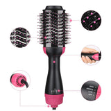 Cepillo Secador Efecto Volumen, Iones Negativos, Elimina Estática y Frizz, Diseño Ovalado para Distintos Acabados, Mejora el Brillo Natural del Cabello, 3 Niveles de Temperatura, Moldea, Desenreda y Seca el Pelo, Mango Ergonómico, Cable Giratorio 360º