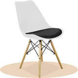 Sillas para Comedor, Sillas para Cocina con Asiento Blando, Tapizado y Patas Resistentes de Madera de Haya, Sillas Nórdicas Minimalistas, 49.5 x 44 x 79.5 cm