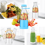 Botella Batidora de 300ml, 6 Cuchillas de Acero, Batería de 1200mAh, Cable de Carga USB, 40W de Potencia, Perfecto para Uso Diario y para Llevar, Para todo Tipo de Frutas y Verduras