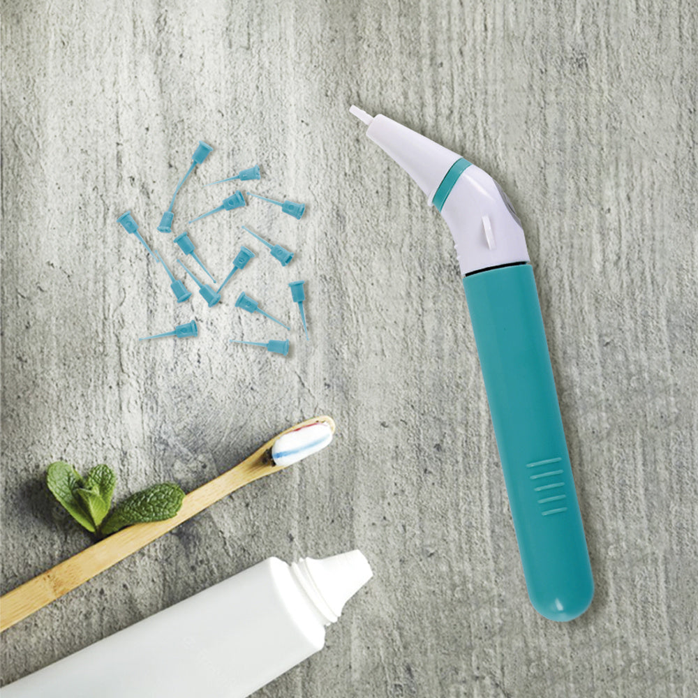 Limpiador Interdental, Cabezal Desmontable, Limpieza Eficaz, Ideal para Completar la Limpieza Dental, Puntas Desechables de Nylon, Tamaño Compacto, Funciona con 1 Pila AA