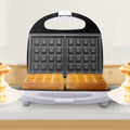 Gofrera Eléctrica, Plancha para Waffles de 750w, Tostadora con Revestimiento Antiadherente de Fácil Limpieza, Indicador LED, Exterior Frío al Tacto, Patas de Plástico Antideslizantes