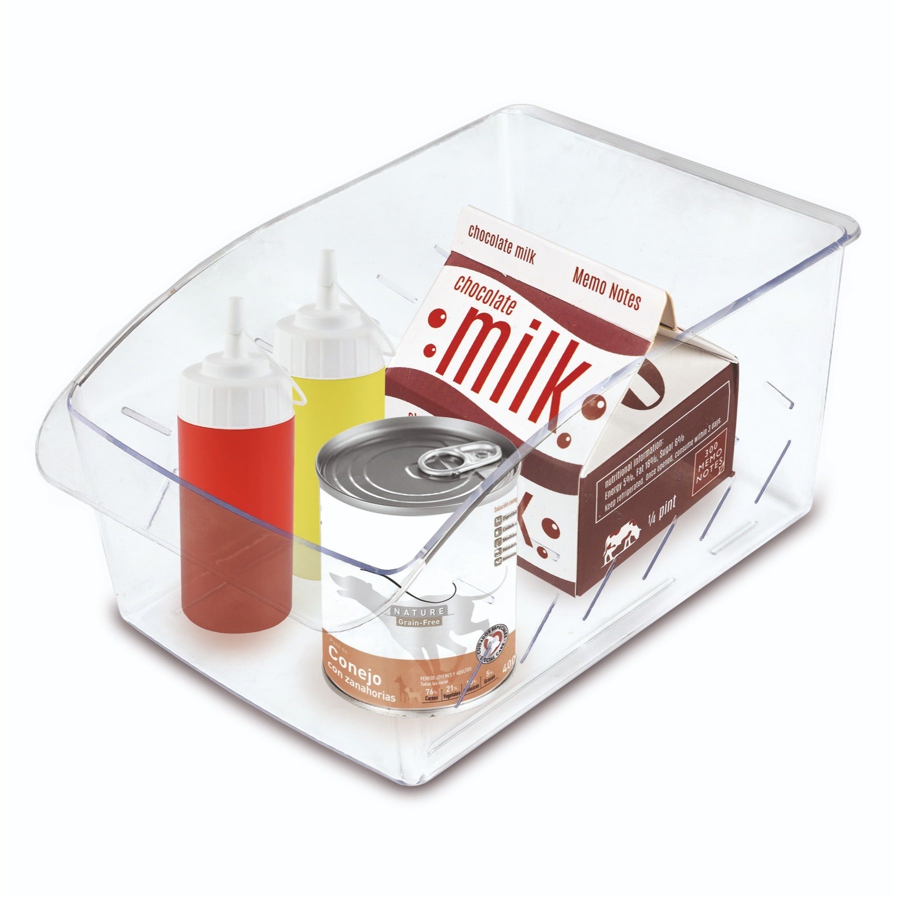 Organizador Nevera, Caja de Almacenamiento Transparente para Nevera, Contenedor de Plástico Multiusos, Ideal para Organizar y Optimizar el Espacio, Plástico Resistente