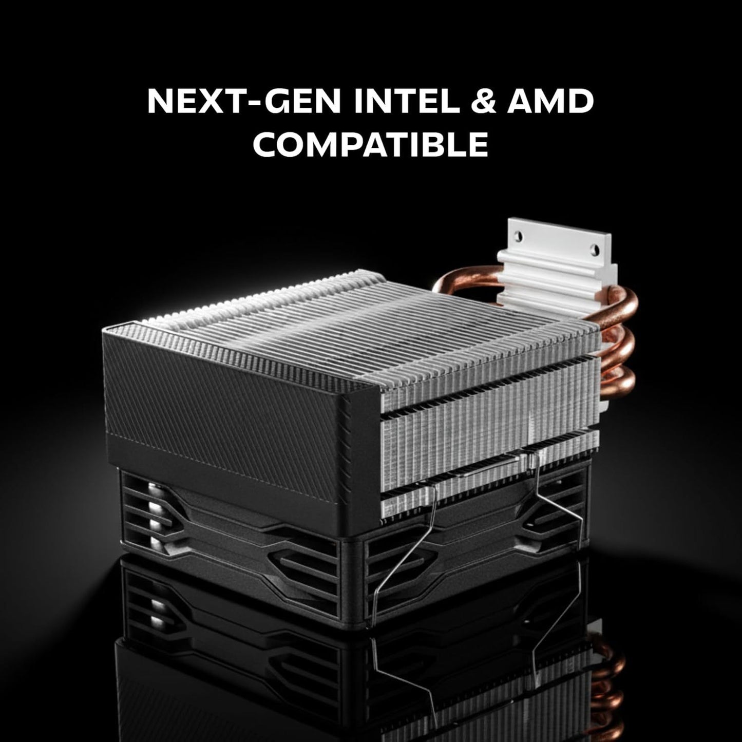 Mars Gaming MCPU-X3, Disipador CPU 190W TDP, 3x Heatpipes, Ventilador PWM FDB, Iluminación FRGB, Diseño Compacto SFF/Mini-ITX, Aletas de Aluminio, Cooler PC con Compatibilidad Intel y AMD, Negro