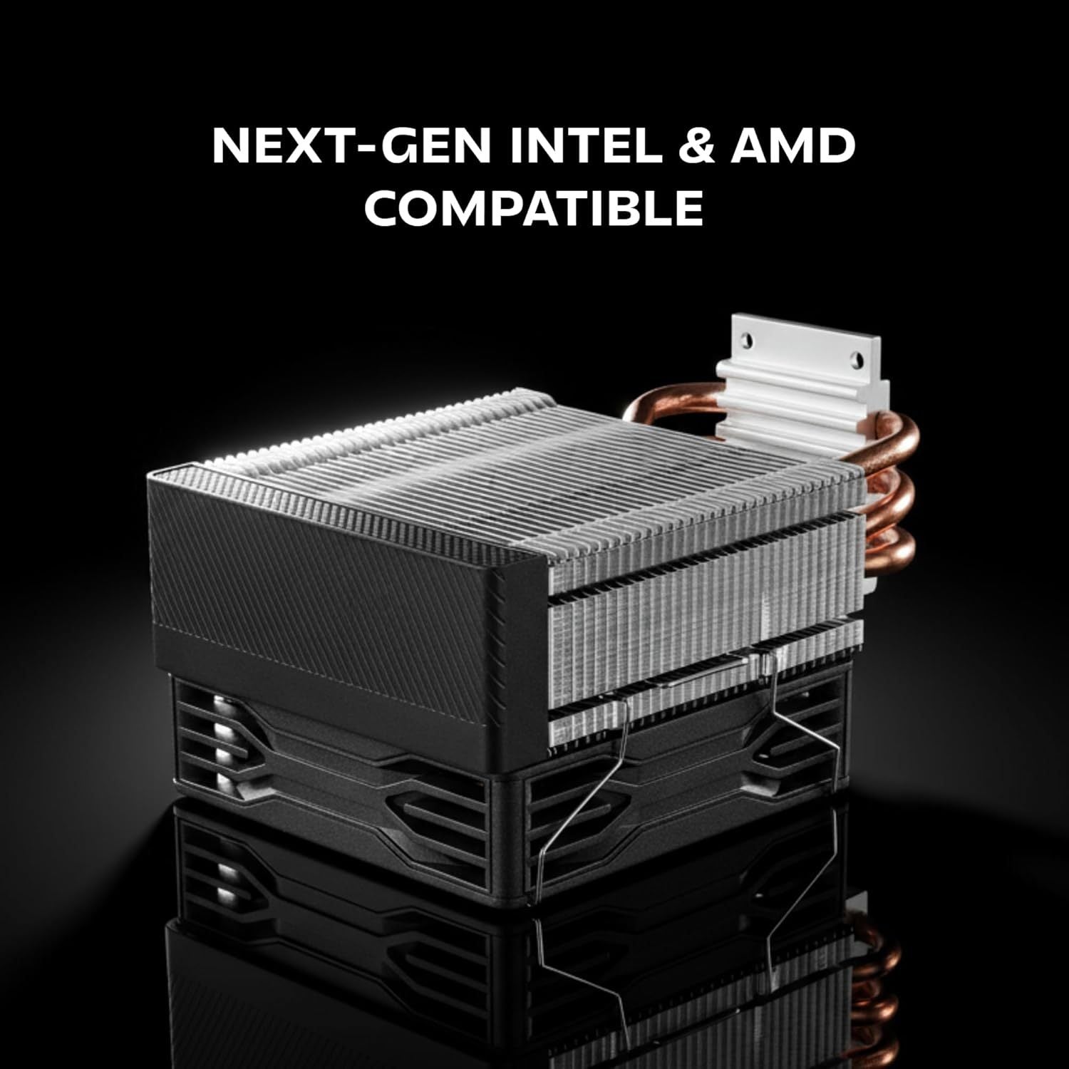 Mars Gaming MCPU-X3, Disipador CPU 190W TDP, 3x Heatpipes, Ventilador PWM FDB, Iluminación FRGB, Diseño Compacto SFF/Mini-ITX, Aletas de Aluminio, Cooler PC con Compatibilidad Intel y AMD, Negro