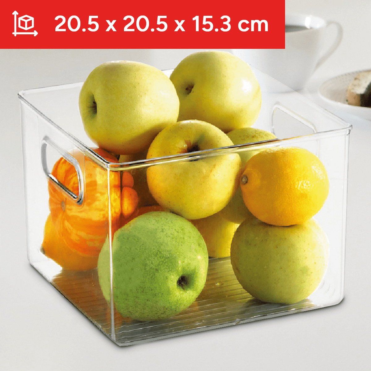 Organizador Nevera, Caja de Almacenamiento Transparente para Nevera, Contenedor de Plástico Multiusos, Ideal para Organizar y Optimizar el Espacio, Plástico Resistente