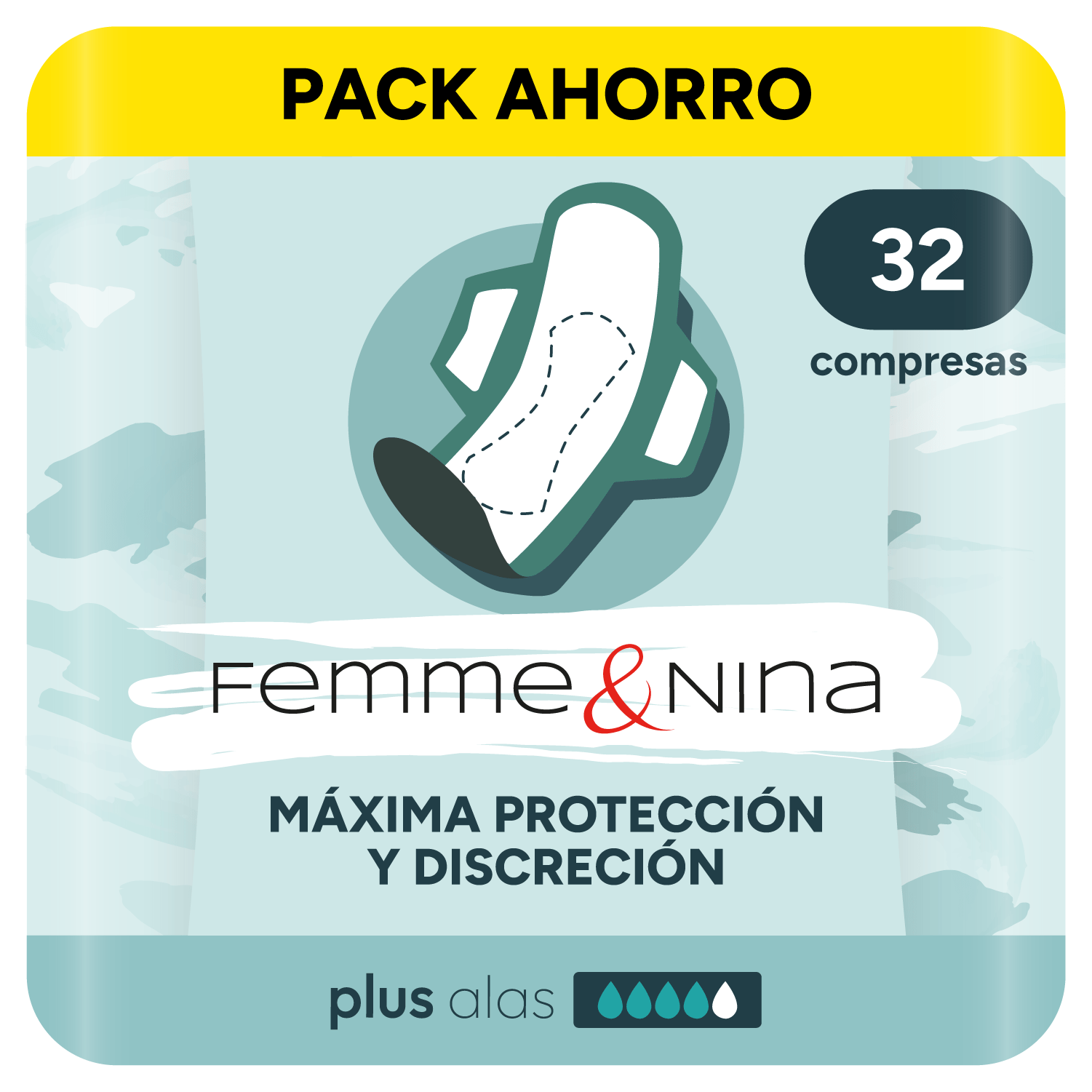 Compresas Mujer Menstruación, Máxima Seguridad, Comodidad y Discreción, Diseñada para Adaptarse, Perfectas para Uso Diario - FEMME & NINA