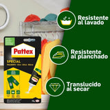 Pattex Special Pegamento Textil para Ropa, Pegamento Fuerte Resistente al Lavado y al Planchado, Pegamento para Tela y Tejidos como Cuero o Tejano, Secado Rápido, Transparente, 20g