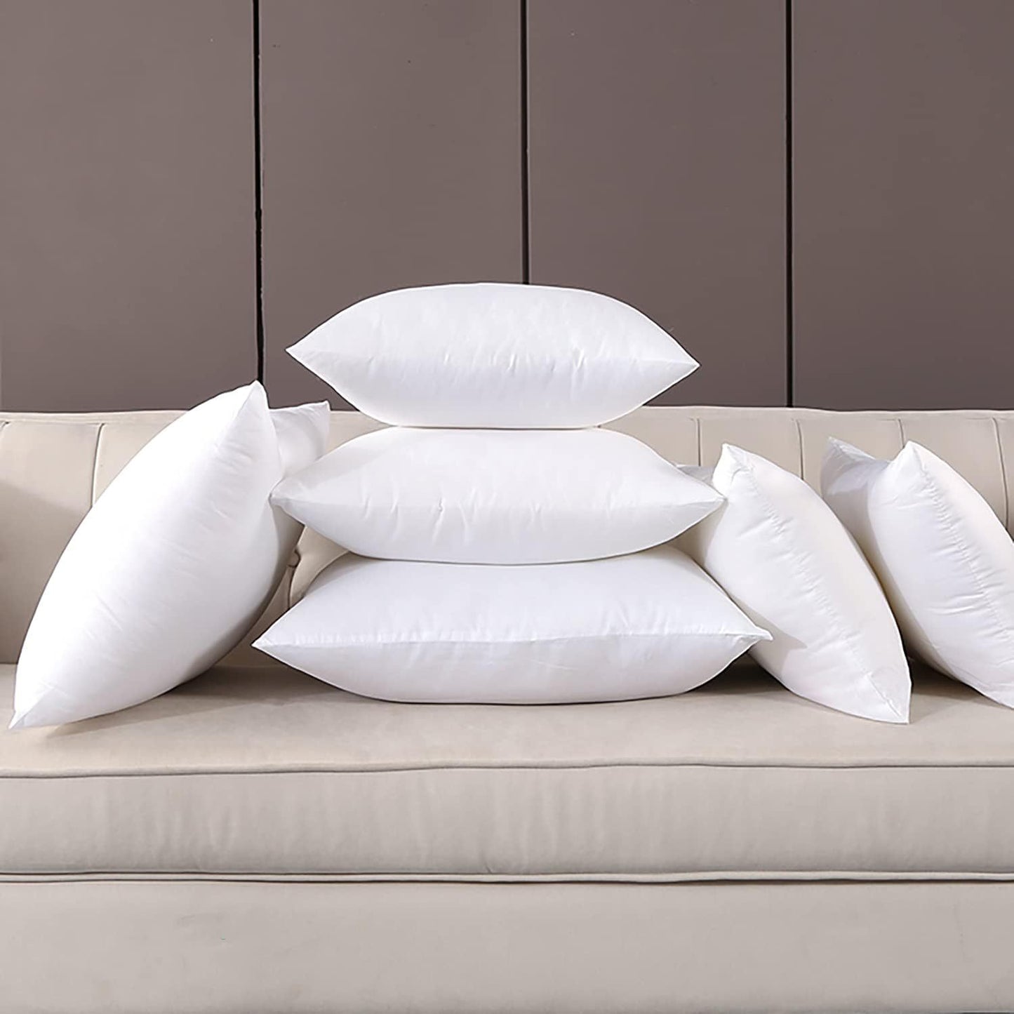 Relleno Cojín de Fibra Hueca Siliconada de Alta Recuperación, Indeformable, Suave, Mullido, Cojín para Sofá o Cama para Casa